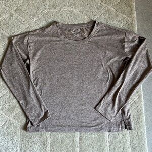 Athleta Gray Long Sleeve Tee